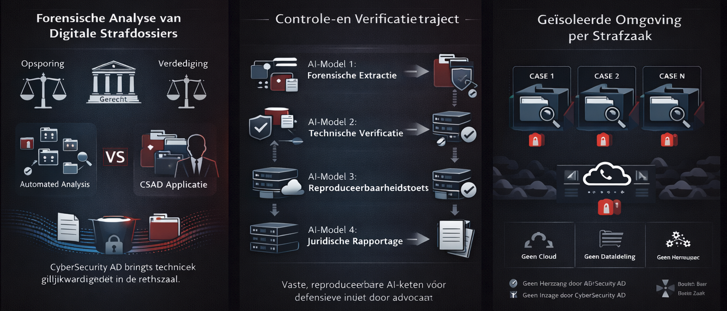 CSAD-serveromgeving: Afgeschermde infrastructuur met forensisch reproduceerbare AI-modellen keten