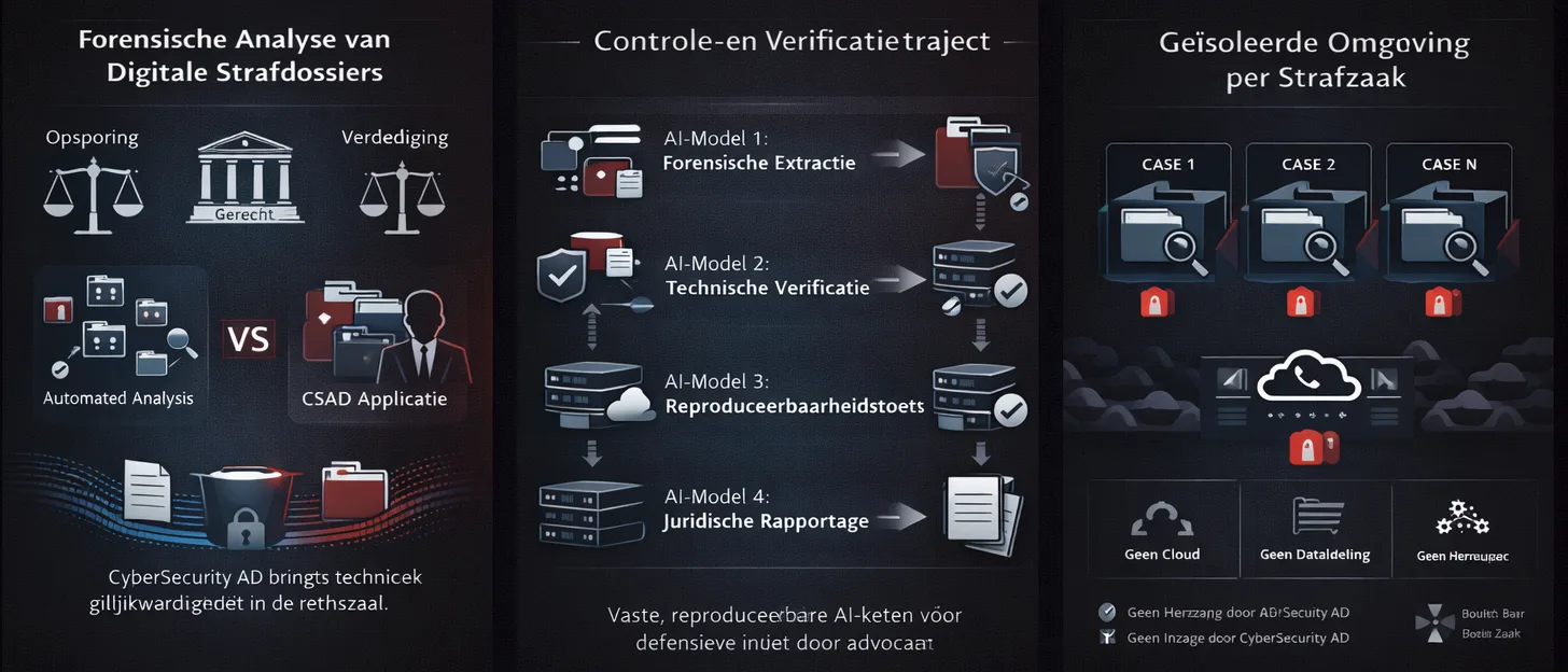 CSAD-serveromgeving: Afgeschermde infrastructuur met forensisch reproduceerbare AI-modellen keten